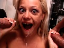 Ejaculation faciale sur une jeune etudiante