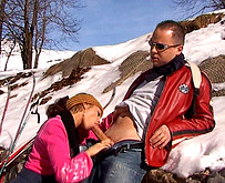 Pipe goulue à la neige